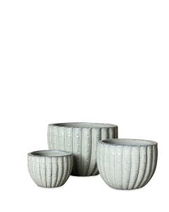 VINDÖ STENGODSSKÅL CREME  S/3