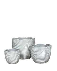 LÖVÖ STENGODSKRUKA BLANK VIT S/3