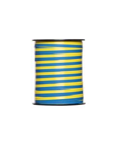 PRESENTSNÖRE BLÅ/GUL 10MM, 200M