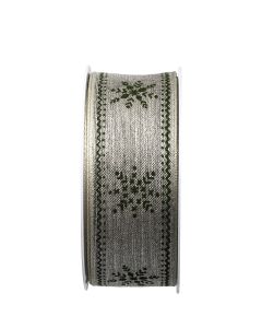 BAND LINNE STJÄRNA GRÖN M. TRÅD L15M B40MM