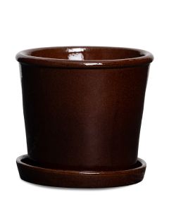 LISBOA KRUKA MED FAT BRUN D13CM H13CM