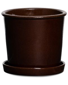LISBOA KRUKA MED FAT BRUN D15CM H15,5CM