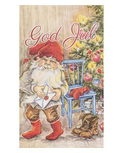 BLOMKORT GOD JUL TOMTE MED BREV 100ST/FP B55MM H92