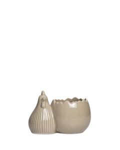 AGDA HÖNA MED CREAM KRUKA