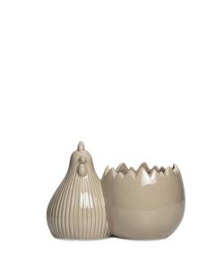 AGDA HÖNA MED CREAM KRUKA