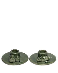 LJUSSTAKE KERAMIK MIX GRÖN D9CM