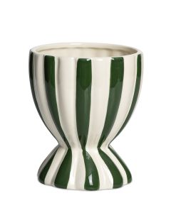 KASPER RANDIG GRÖN/VIT POKAL D11,5CM H15,5CM