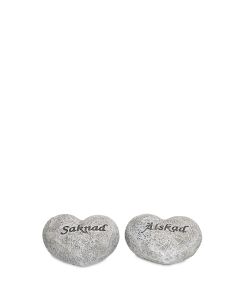 HJÄRTA 5,5CM ÄLSKAD & SAKNAD MIX 