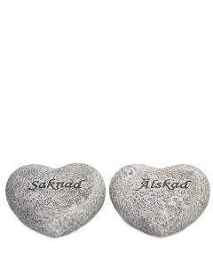 HJÄRTA 8CM ÄLSKAD & SAKNAD MIX 