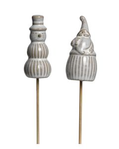 STICKS TOMTE & SNÖGUBBE KERAMIK MIX H7CM