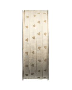 BAND BOMULL HJÄRTAN L25M B8MM