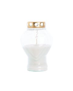 OLJELJUS KLARGLAS FYLLT HJÄRTA L80 TIM H17CM