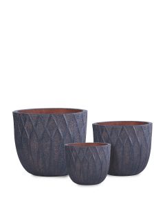 FJÄRÅS FIBERCLAY ANTIKBRUN KRUKA S/3