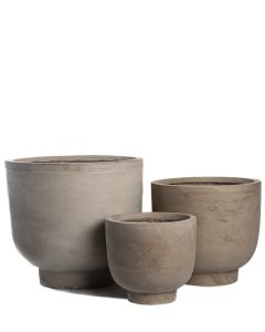 BJÖRKÖ FIBERCLAY SAND KRUKA S/3