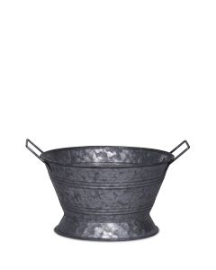 ZINK METALLSKÅL RUND D20CM L12CM