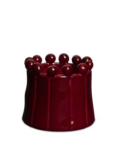 CROWN RÖD KRUKA D9CM H10,5CM