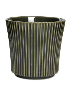 BORGÅ MÖRKGRÖN KRUKA D14,5CM H14,5CM