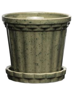 FLORENS GRÖN KRUKA MED FAT D17CM H17CM