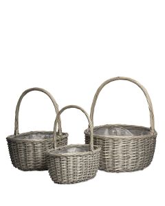 VIGGE M GREPE GRÅ KORG OVAL S/3