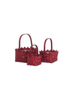 FRYKEN M GREPE RÖD KORG S/3 D13/20/23CM