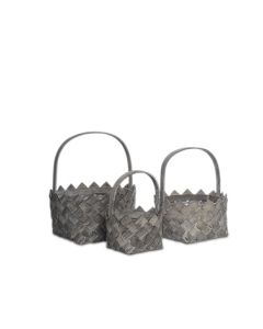 FRYKEN M GREPE GRÅ KORG S/3 D13/20/23CM