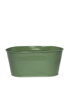 MAJ ZINKSKÅL OVAL GRÖN L25CM B14CM H11CM