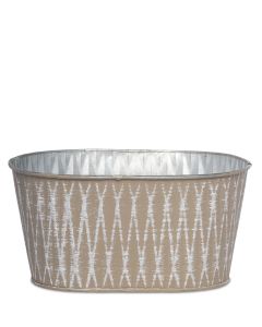 ELIZA NATUR ZINKSKÅL OVAL L19CM B11CM H9CM