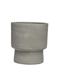 WIRÖ LJUSGRÅ CEMENTKRUKA D16,5CM H20CM