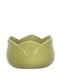 TULIP GRÖN SKÅL D15CM H9CM