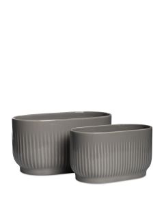 SIXTEN GRÅ SKÅL OVAL S/2