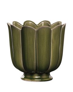 BLOEM MÖRKGRÖN KRUKA D14CM H16CM