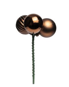 JULKULOR PÅ STICKS 3 I KNIPPE BRUN D3CM