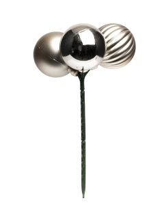 JULKULOR PÅ STICKS 3 I KNIPPE CHAMPAGNE D3CM