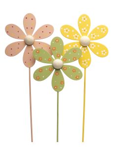 STICKS BLOMMOR FÄRGPRAKT MIX METALL D8CM