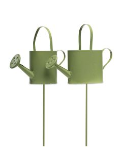 STICKS VATTENKANNOR GRÖN METALL L8CM B10CM