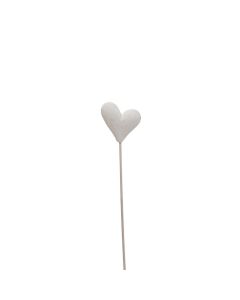 STICKS POLY VIT HJÄRTA B3,5CM