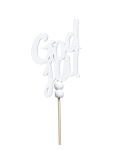 STICKS GOD JUL TRÄ VIT B5,5CM