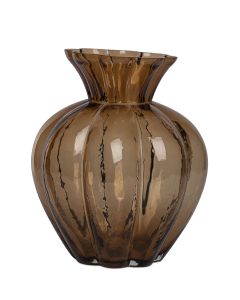 GLASVAS FLOWER BÄRNSTEN D23CM H27,5CM