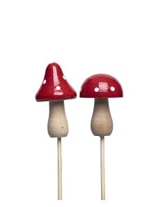 STICKS FLUGSVAMPAR TRÄ RÖD H5,5CM