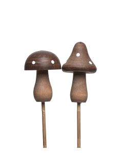 STICKS FLUGSVAMPAR TRÄ BRUN H5,5CM