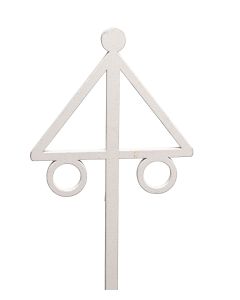 STICKS MIDSOMMARSTÅNG TRÄ VIT B10CM H25CM