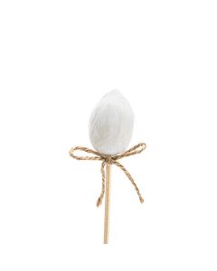 ÄGG PÅ PINNE FJÄDERKLÄDD VIT D4CM