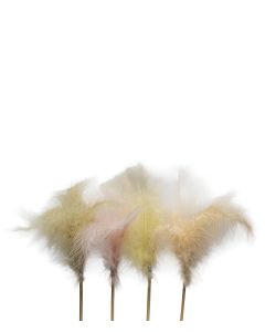 FJÄDER PÅ PINNE - 8CM PINNE MIX H10CM