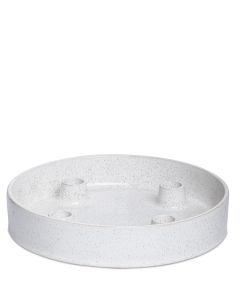 AMELIE VIT LJUSSTAKE RUND D25CM H5CM