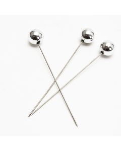 PÄRLA PÅ NÅL 9 MMX 6CM SILVER 100/BOX 