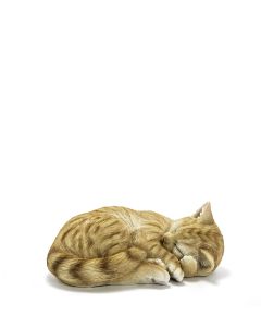 KATT SOVANDE RÖD L27CM B12CM