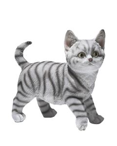 KATT STÅENDE GRÅ L17CM H17CM