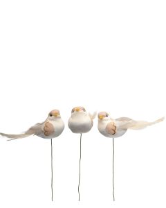 FÅGELSTICKS CREME/PEACH B8,5CM