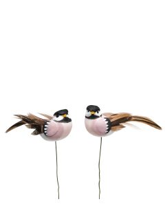 FÅGELSTICKS ROSA B8,5CM