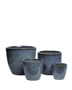 VIKEN STENGODS GRÖNBLÅ MELERAD KRUKA S/4